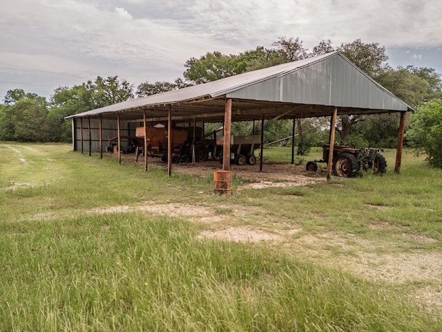 10550 Fm 215, Valley Mills, TX 76689 - view of yard with a detached carport, an outbuilding, and an outdoor structure