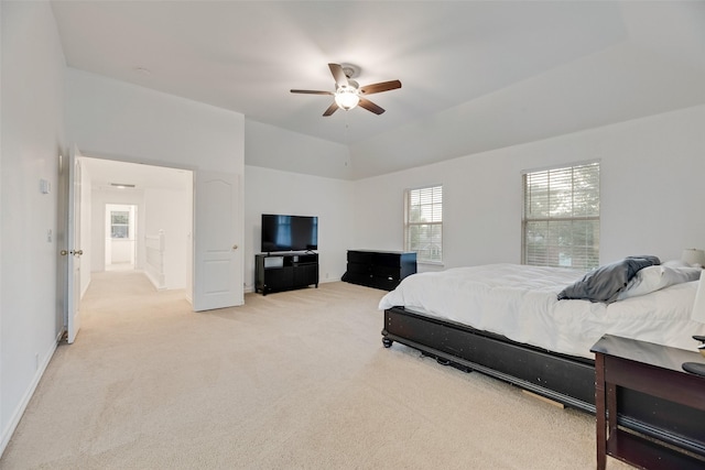 2904 Champlin Ct, Richardson, TX 75082 - bedroom featuring light colored carpet, ceiling fan, and baseboards