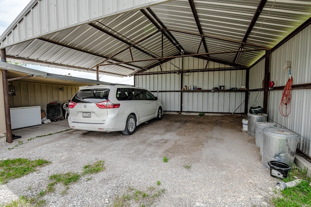 12815 N Fm 219, Dublin, TX 76446 - garage with metal wall and fridge