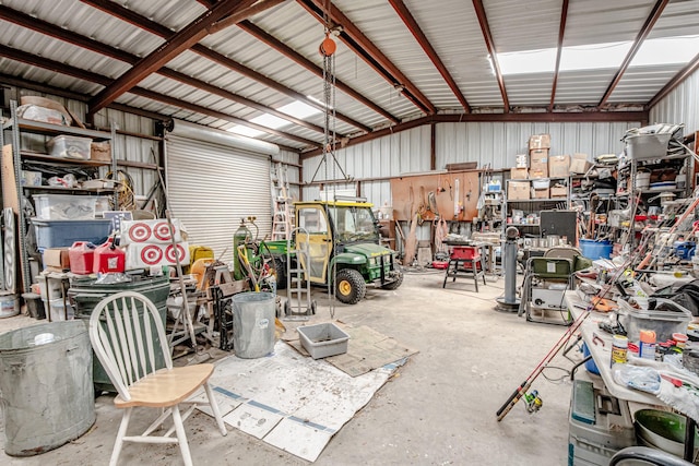 12815 N Fm 219, Dublin, TX 76446 - garage featuring metal wall and a workshop area