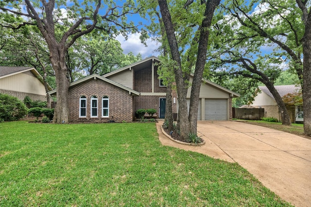 2012 S Meadow Way Cir, Arlington, TX 76015 - mid-century modern home featuring brick siding, concrete driveway, and an attached garage