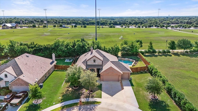 3626 Green Bluff Ct, Midlothian, TX 76065 - view of subject property with a tree filled landscape