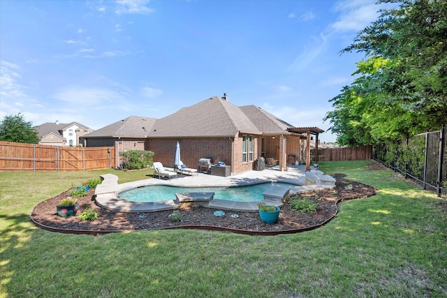 3626 Green Bluff Ct, Midlothian, TX 76065 - view of swimming pool featuring a pergola and a patio