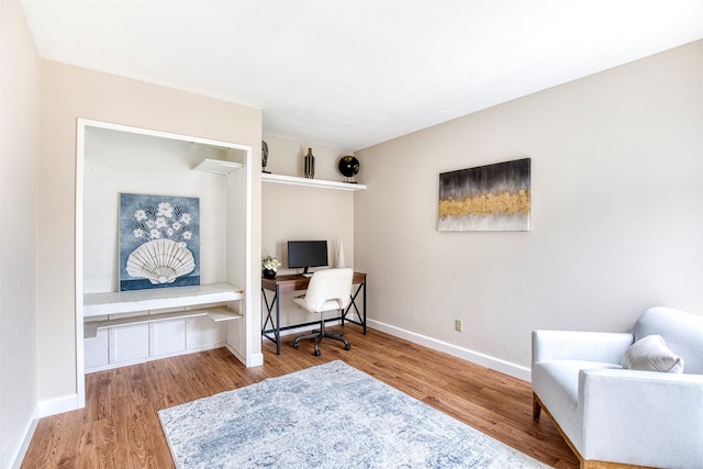 4626 Nervin St, The Colony, TX 75056 - home office featuring wood finished floors and baseboards