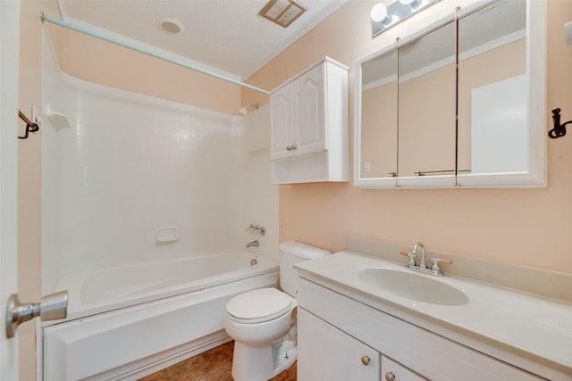 240 N Bryan Pl, Mesquite, TX 75149 - full bathroom featuring toilet, vanity, and bathtub / shower combination