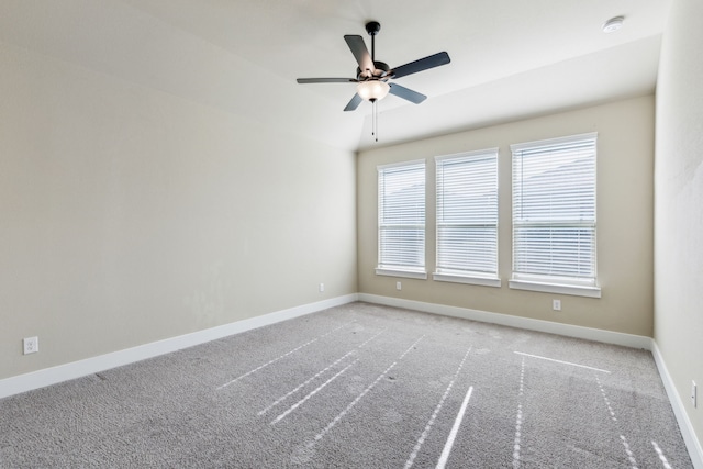 5408 Fairdale Dr, Denton, TX 76207 - empty room with carpet, a ceiling fan, baseboards, and a smoke detector
