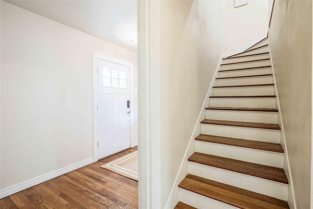 3418 S 11th St, Abilene, TX 79605 - stairs with wood finished floors and baseboards