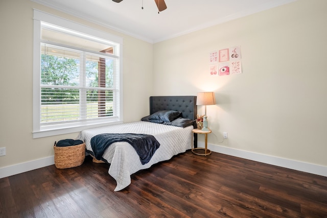 174 Rs County Road 3160, Emory, TX 75440 - bedroom featuring crown molding, baseboards, wood finished floors, and ceiling fan