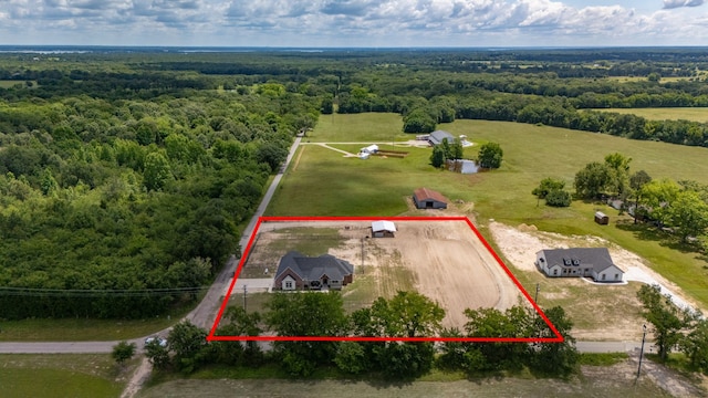 174 Rs County Road 3160, Emory, TX 75440 - view of rural area with a forest and property parcel outlined