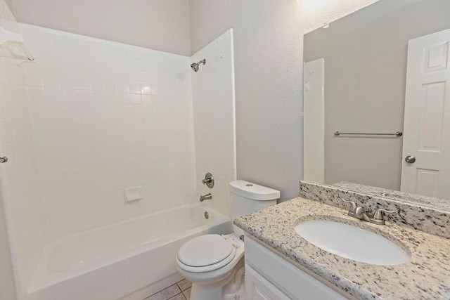 1501 Milla Ct, Euless, TX 76039 - full bath with toilet, shower / bath combination, vanity, and tile patterned flooring
