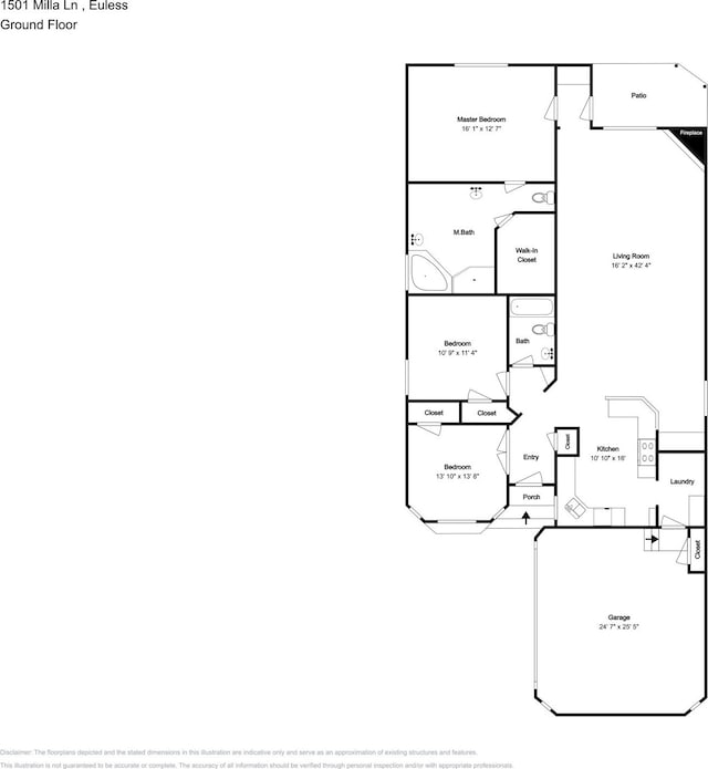 1501 Milla Ct, Euless, TX 76039 - room layout