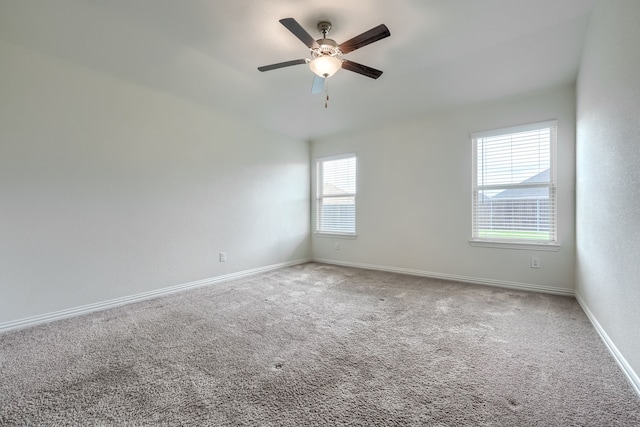 1316 Renoir Dr, Little Elm, TX 75068 - carpeted spare room featuring a ceiling fan and baseboards