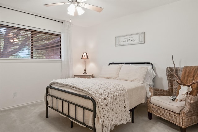 120 Willow Oak Ct, Double Oak, TX 75077 - bedroom featuring carpet flooring, a ceiling fan, and baseboards