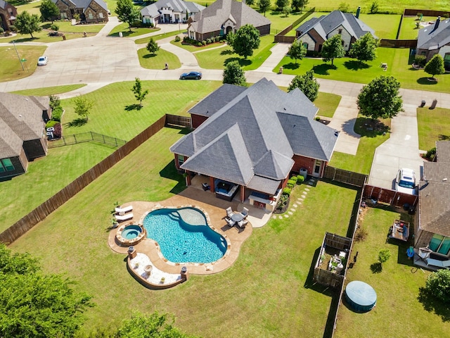 958 Prairie Timber Rd, Burleson, TX 76028 - aerial view of residential area with a pool area