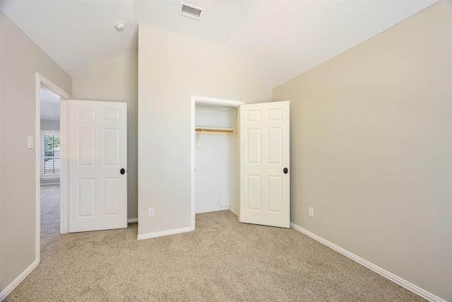 11212 Sunrise Ln, Frisco, TX 75035 - unfurnished bedroom featuring vaulted ceiling, carpet floors, baseboards, and a closet