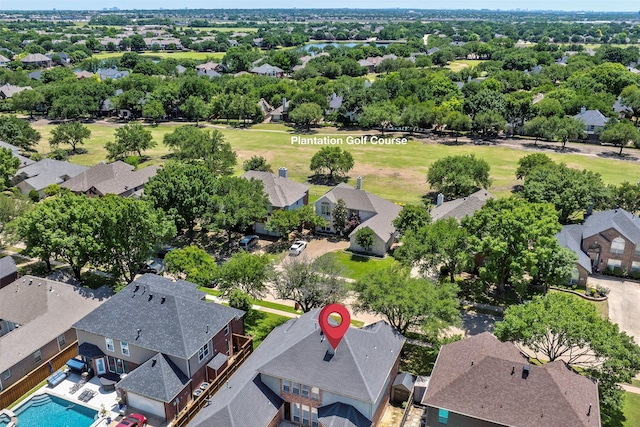 11212 Sunrise Ln, Frisco, TX 75035 - aerial view of residential area with a pool