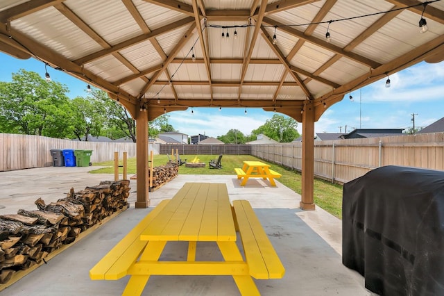 1116 Oakwood Ave, Waco, TX 76706 - view of patio featuring grilling area and a gazebo