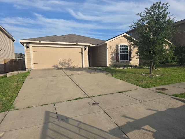 1322 Lucchese Ln, Dallas, TX 75253 - ranch-style home featuring driveway, an attached garage, and a front yard