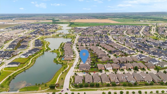 1319 Bridgewater Blvd, Celina, TX 75009 - aerial overview of property's location featuring nearby suburban area and a nearby body of water
