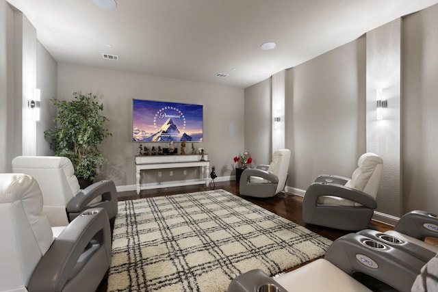 2604 Coyote Xing, Rockwall, TX 75087 - home theater room featuring baseboards and wood finished floors