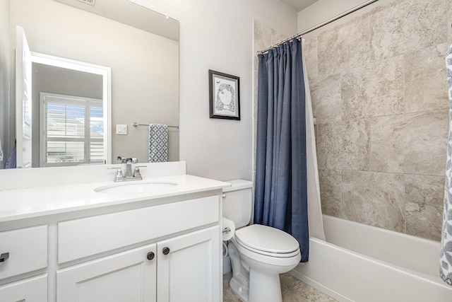 1607 Lilac Ln, Celina, TX 75009 - bathroom with vanity, toilet, and shower / bathtub combination with curtain