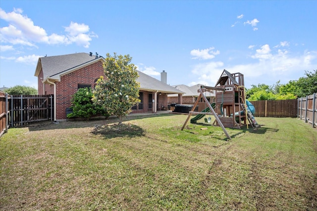 7608 White Fawn Rd, Arlington, TX 76002 - view of yard with a playground