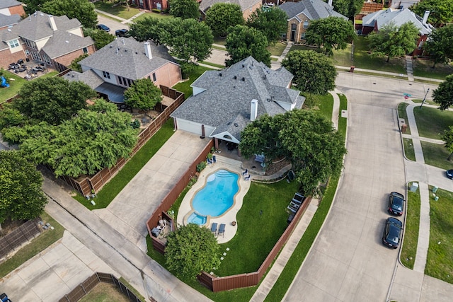 7460 Yellowstone Dr, Frisco, TX 75033 - aerial perspective of suburban area featuring a pool area