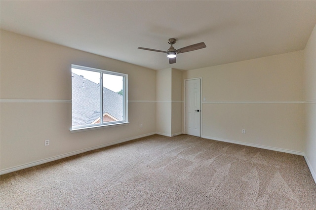 7627 Sweetgum Dr, Irving, TX 75063 - carpeted empty room featuring a ceiling fan and baseboards