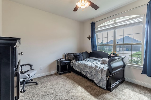 11312 Culberson Dr, Aubrey, TX 76227 - bedroom with carpet, baseboards, and a ceiling fan