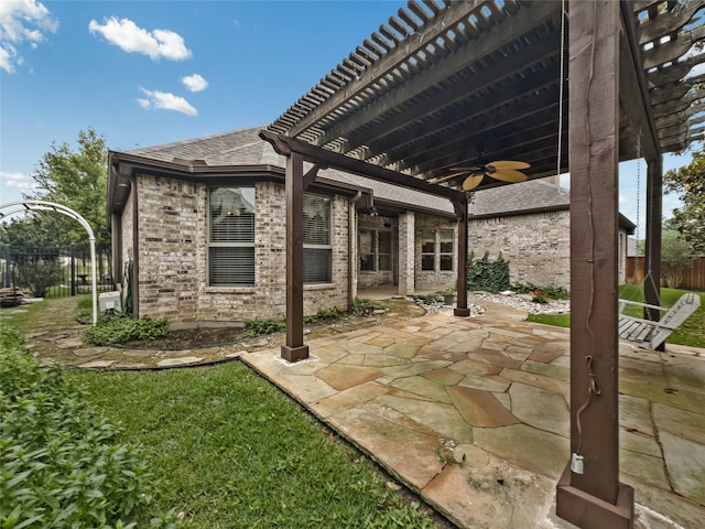 5143 Pond Bluff Way, Fairview, TX 75069 - view of patio / terrace with a ceiling fan
