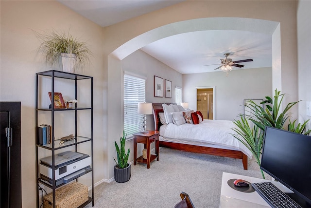 708 Savanna Dr, Josephine, TX 75173 - carpeted bedroom featuring arched walkways, baseboards, and connected bathroom