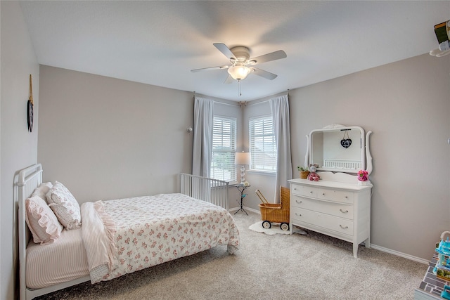 708 Savanna Dr, Josephine, TX 75173 - bedroom with carpet flooring, baseboards, and a ceiling fan