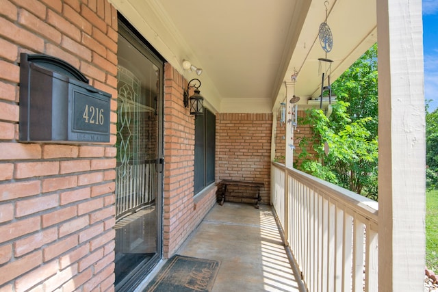 balcony with covered porch