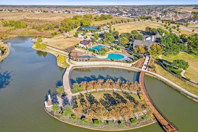 2921 Citation Rd, Celina, TX 75009 - aerial view of property's location featuring a nearby body of water and a pool
