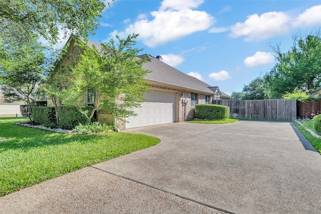 302 Canterbury Dr, Waco, TX 76712 - view of side of home featuring concrete driveway, a garage, brick siding, and a shingled roof