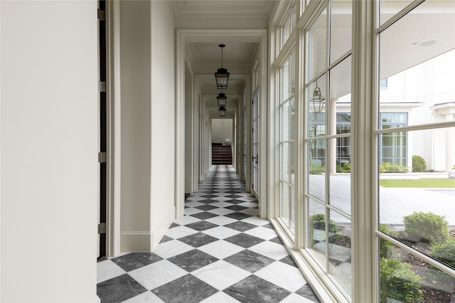 5610 Lobello, Dallas, TX 75229 - hall featuring crown molding