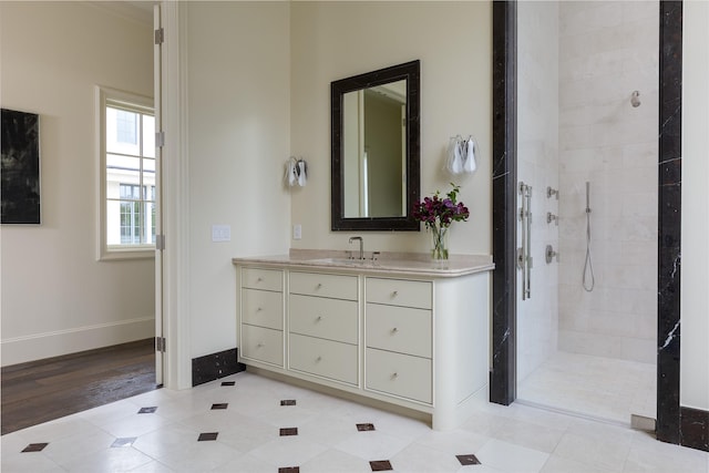 5610 Lobello, Dallas, TX 75229 - full bath featuring walk in shower, vanity, and baseboards