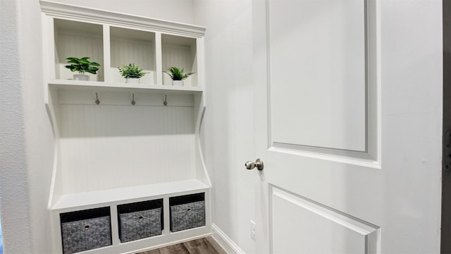7436 Palisades Dr, Rowlett, TX 75088 - mudroom featuring dark wood finished floors