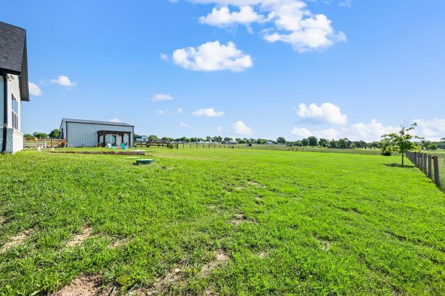 1196 Smith Rd, Ponder, TX 76259 - view of yard with an outdoor structure and a view of countryside
