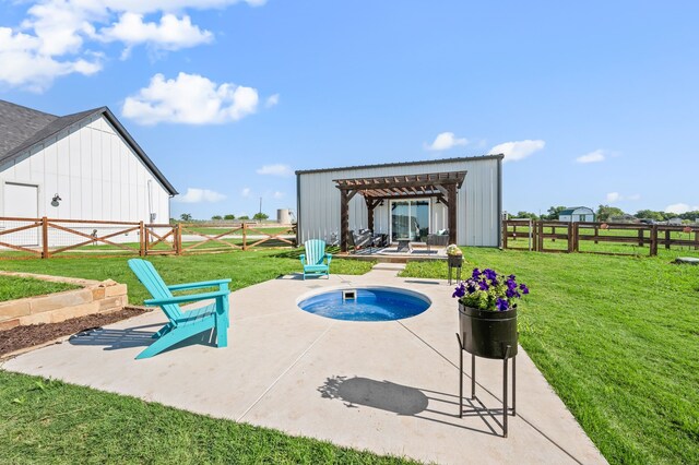 1196 Smith Rd, Ponder, TX 76259 - view of swimming pool with a patio and a pergola