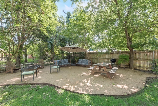 view of patio / terrace featuring a fenced backyard