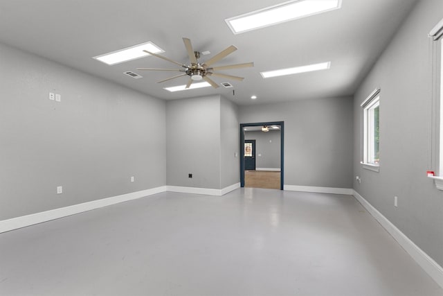 919 Old Justin Rd, Argyle, TX 76226 - spare room with a ceiling fan, concrete flooring, and baseboards