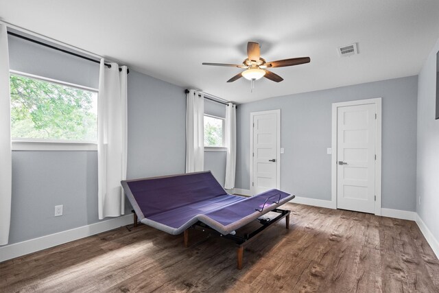 919 Old Justin Rd, Argyle, TX 76226 - sitting room featuring ceiling fan, wood finished floors, and baseboards
