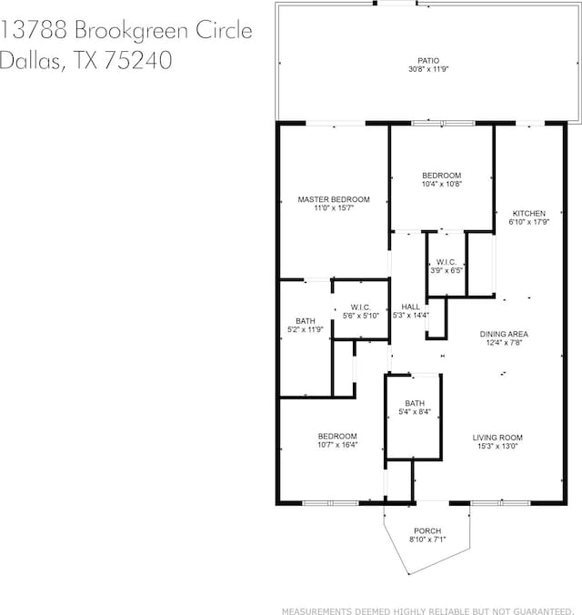 13788 Brookgreen Cir, Dallas, TX 75240 - floor plan / room layout