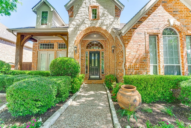 2621 Elmbrook Dr, Carrollton, TX 75010 - property entrance with brick siding