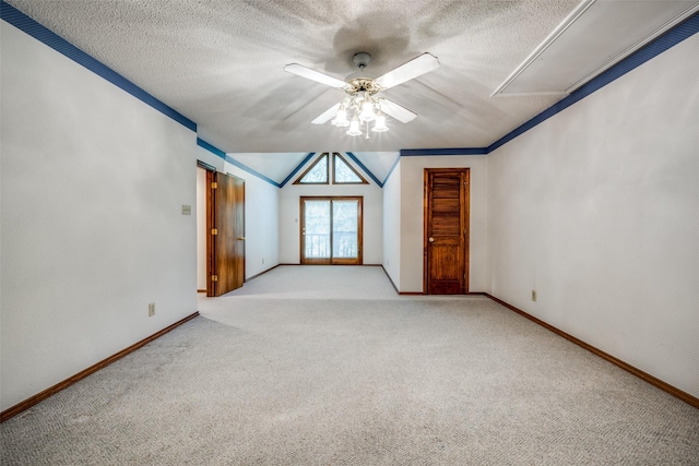 348 Indian Trl, Decatur, TX 76234 - carpeted empty room with ceiling fan, baseboards, and a textured ceiling