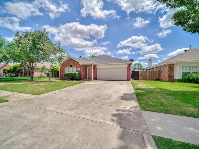 2500 Westheimer Rd, Denton, TX 76210 - ranch-style house featuring brick siding, an attached garage, and driveway