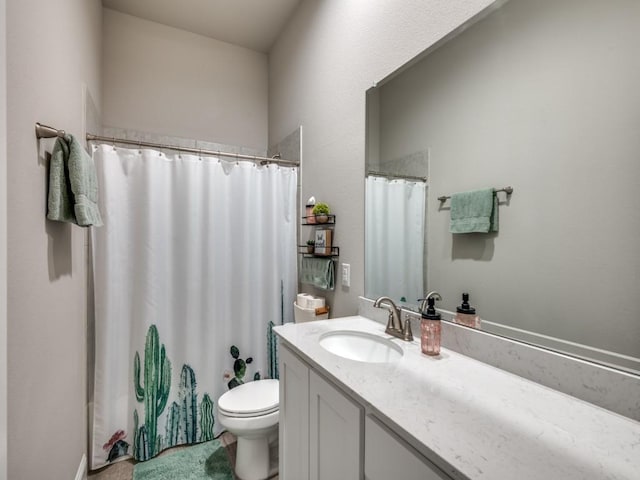 11724 Pistachio Trl, Fort Worth, TX 76108 - bathroom featuring vanity, toilet, and a shower with shower curtain