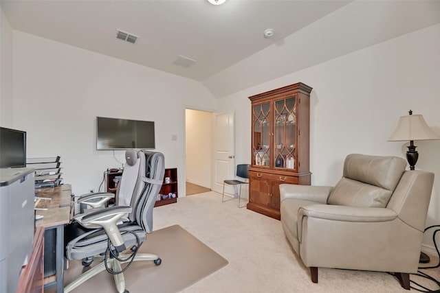 7320 San Saba Dr, Mckinney, TX 75070 - home office with vaulted ceiling and light colored carpet