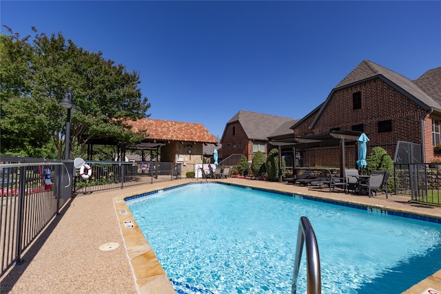 4804 Spicewood Ln, Arlington, TX 76017 - community pool featuring a pergola and a patio